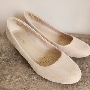 Dream Pairs Women's Cream Ballet Flats